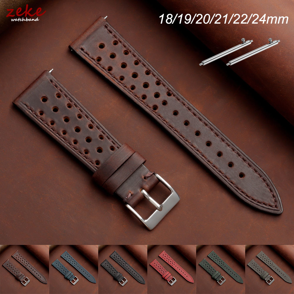 Leather Strap Quick Release - Pulseira de Couro Vintage para Relógio