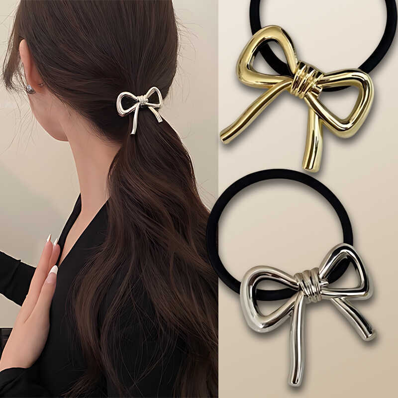 Silicone Band Women - Coreano requintado metal arco corda de