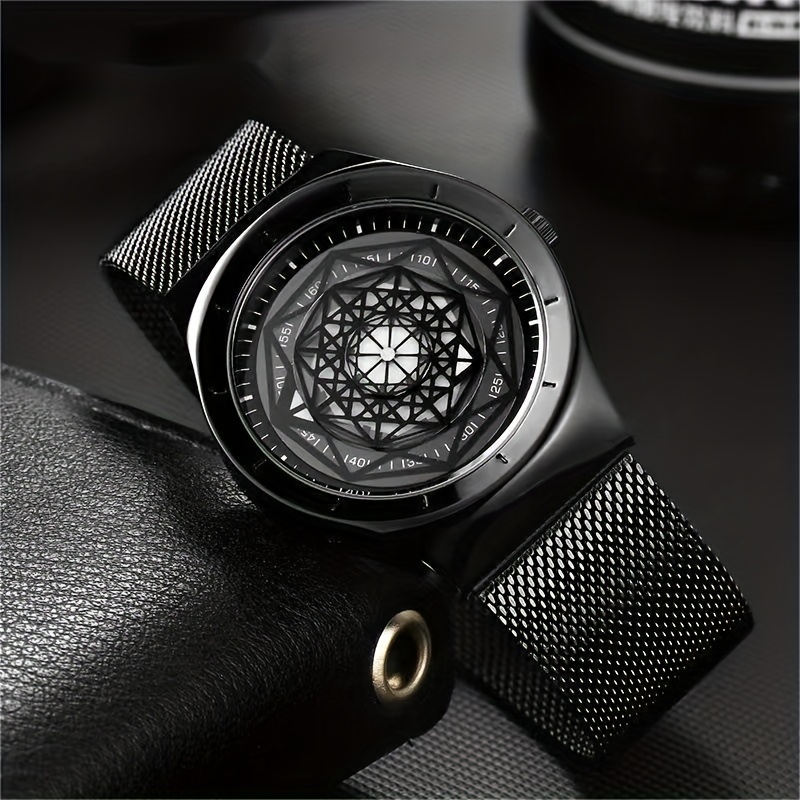 Canvas Strap Watch - Novo conceito criativo inútil preto tecnologia
