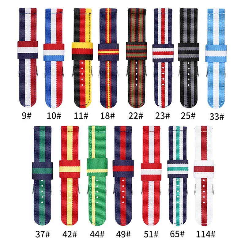 Canvas Strap Watch - Pulseira de nylon tecido de 20mm