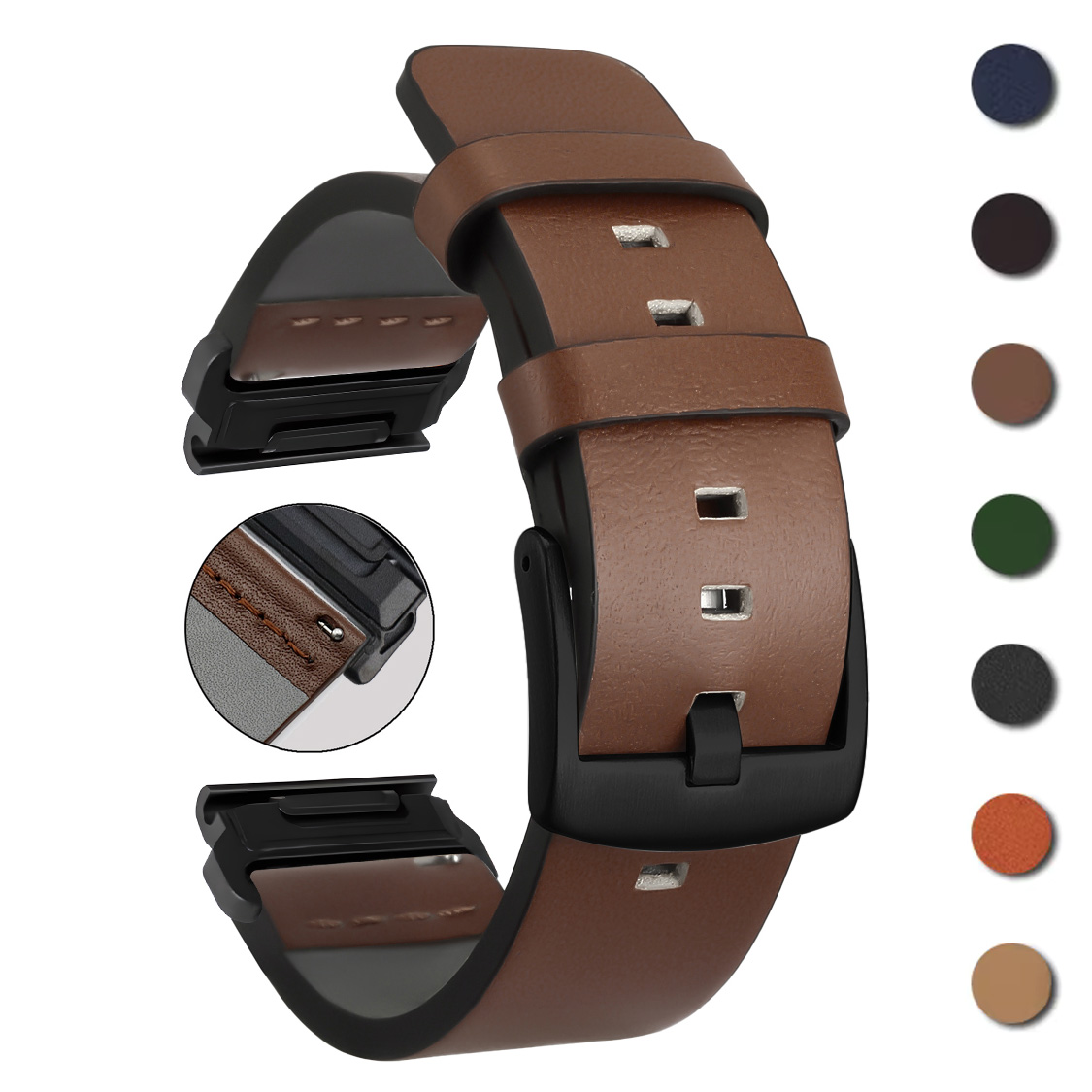 Leather Strap Quick Release - 26mm 22mm pulseira de ajuste rápido