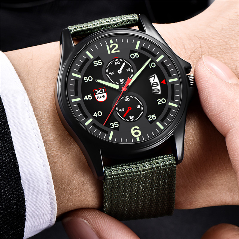 Reloj hombre genuíno xinew mar - Suede Strap Watch avaliação e preço