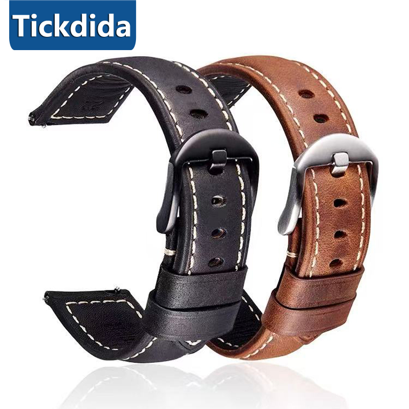 Pulseira de couro genuíno de a - Leather Strap Quick Release avaliação e preço