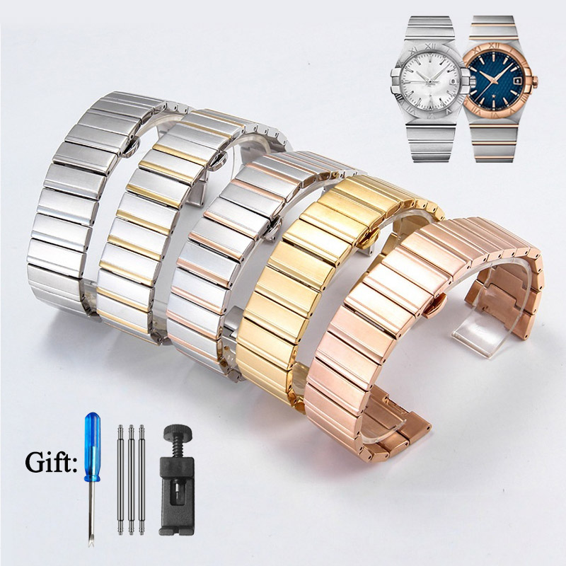 Pulseira de aço inoxidável par - Omega Watch Constellation avaliação e preço