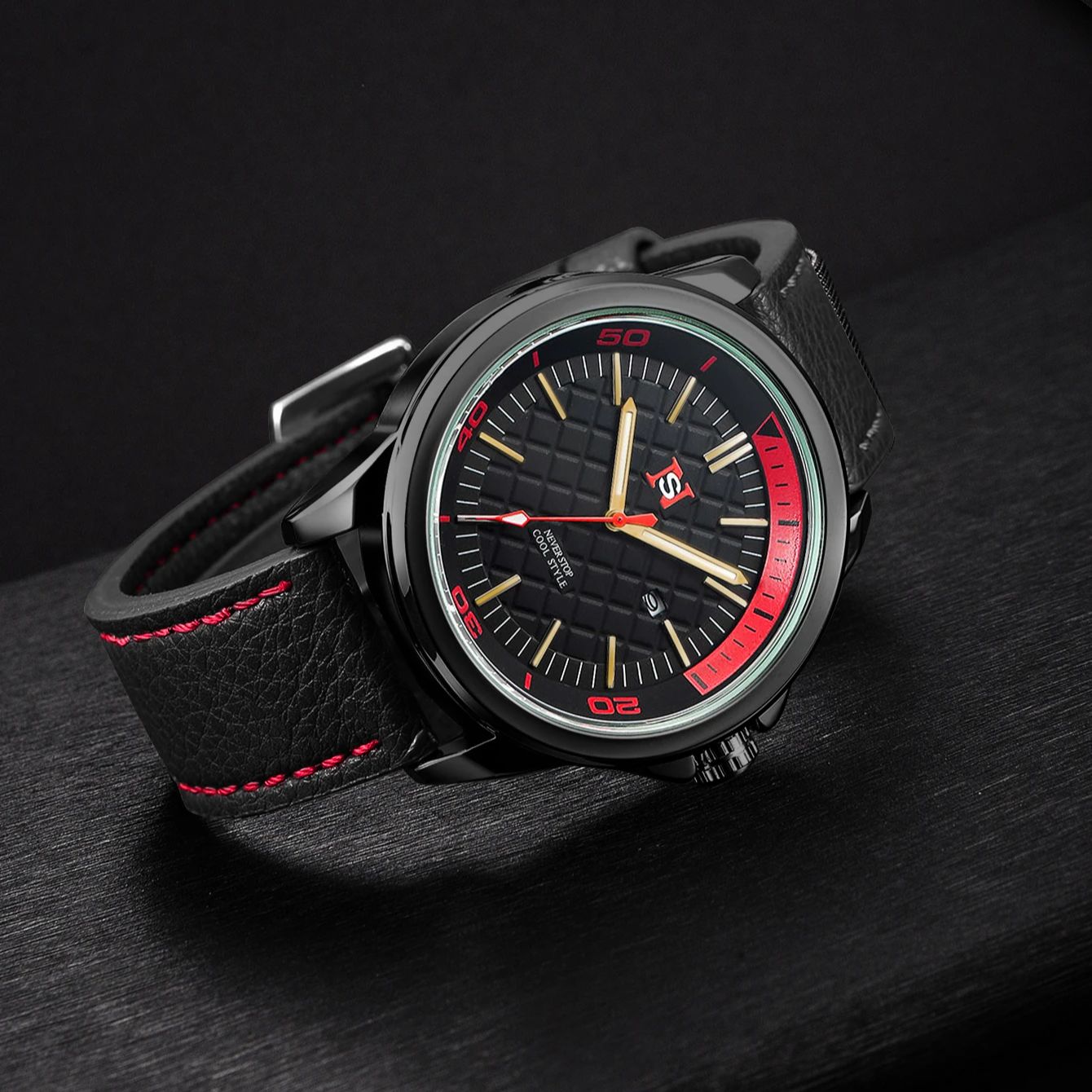 NS Simple Fashion men watch Re - Suede Strap Watch avaliação e preço