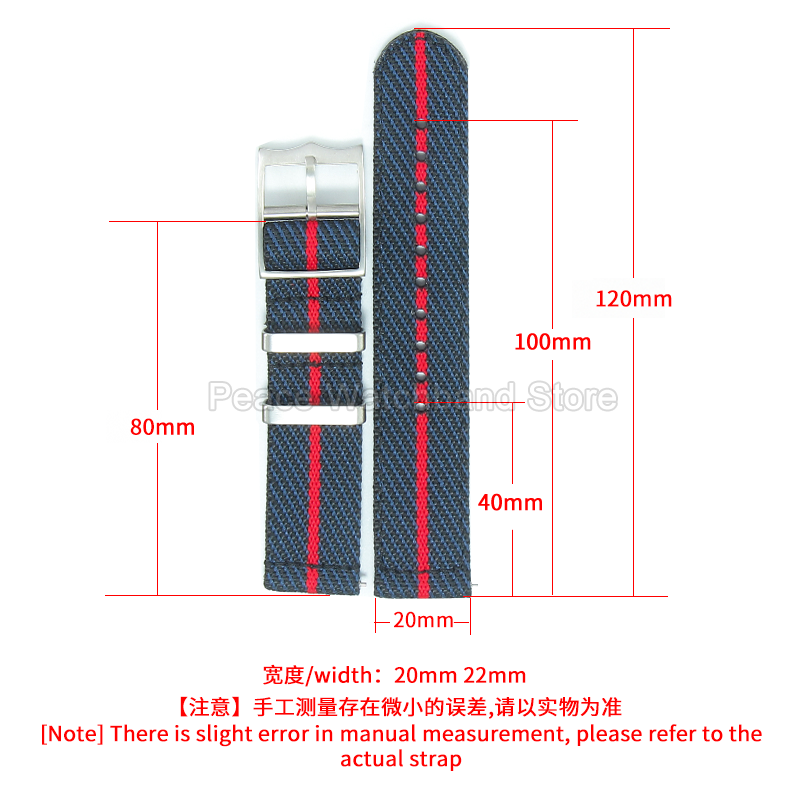 Pulseira de nylon cáqui azul v - Nato Strap Nylon avaliação e preço