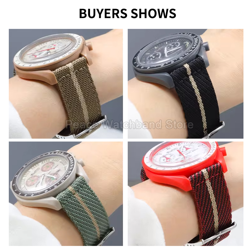 Pulseira de nylon cáqui azul v - Nato Strap Nylon avaliação e preço