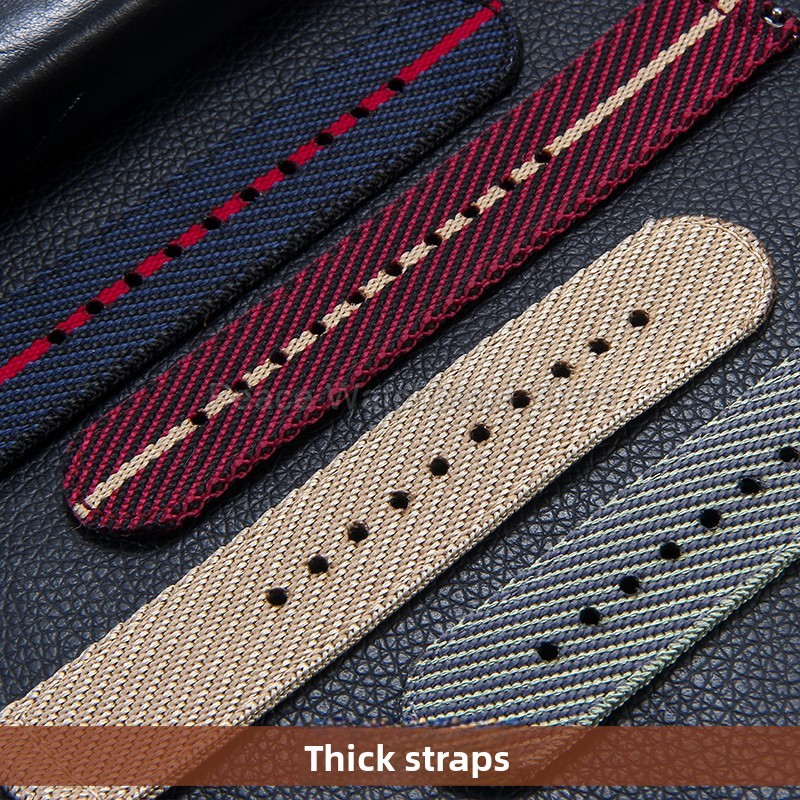 Pulseira de nylon cáqui azul v - Nato Strap Nylon avaliação e preço
