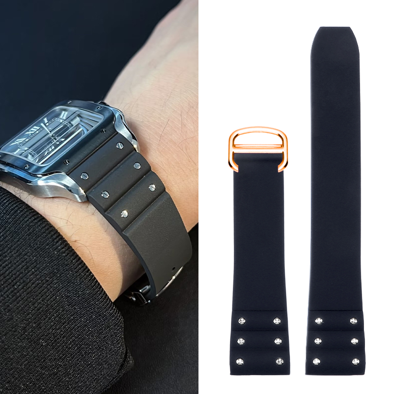 Pulseira de borracha de alta q - Cartier Watch Santos avaliação e preço